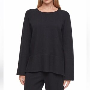 Three Dots Ally Raglan Sleeve Sweater | Black Beauty